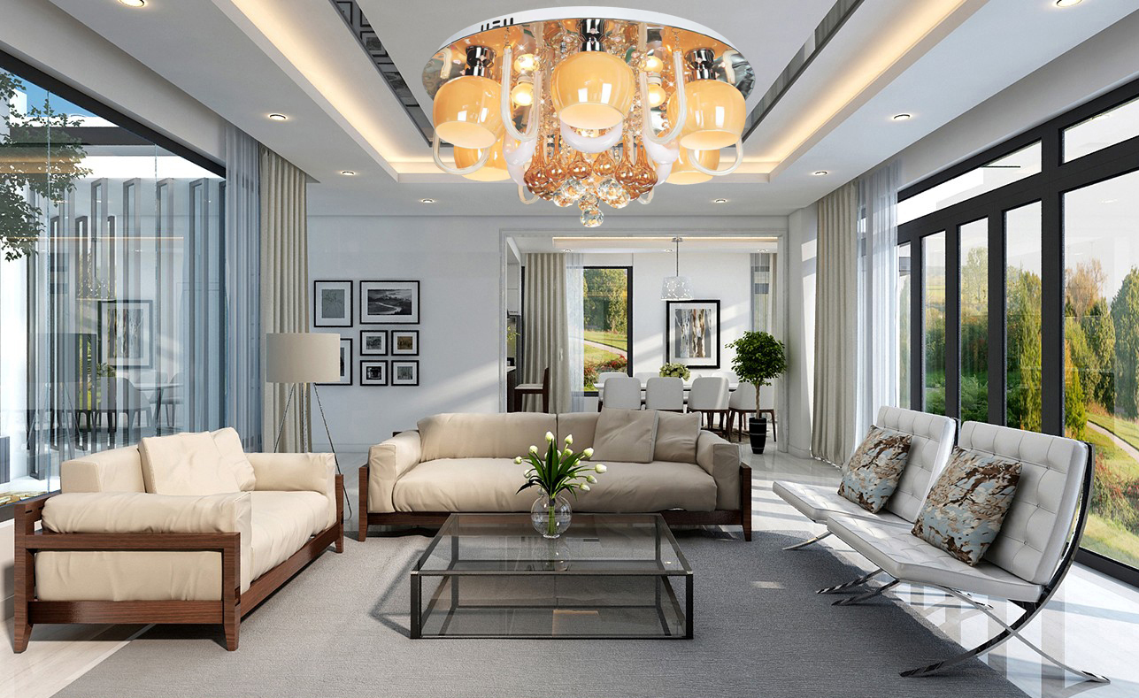 Đèn mâm LED ốp trần VKT-NC-6205B