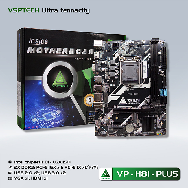 MAINBOARD VSPTECH H81-PLUS - Hàng chính hãng