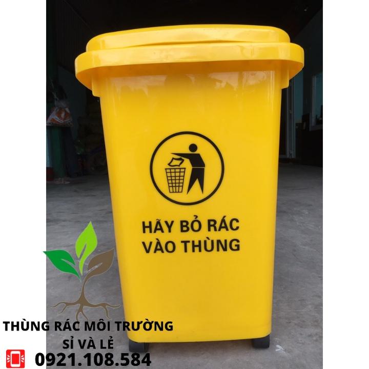 THÙNG RÁC NHỰA CÔNG CỘNG 60L(CAM,VÀNG,XANH