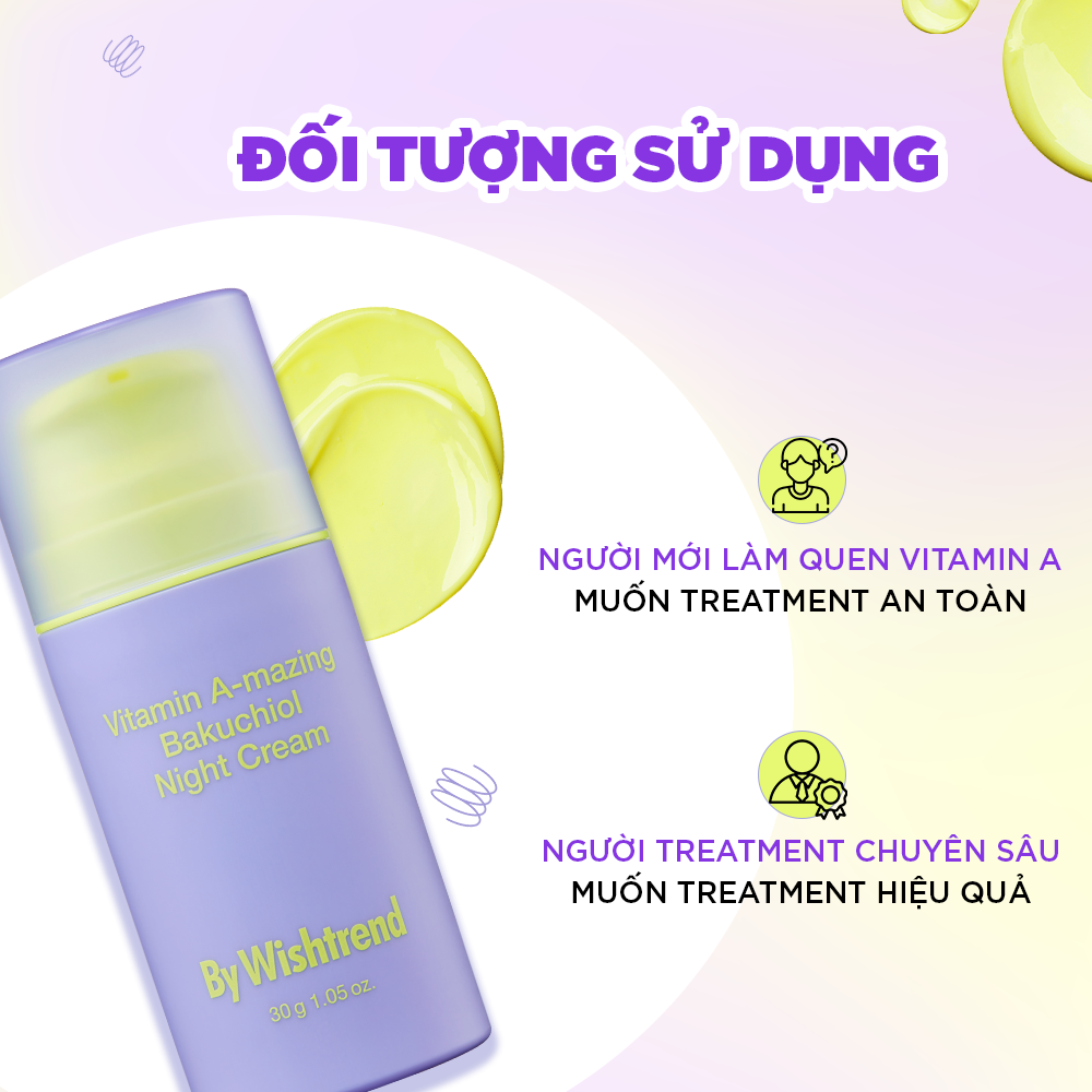 By Wishtrend Kem dưỡng da ban đêm Vitamin A-mazing Bakuchiol Night Cream 30g