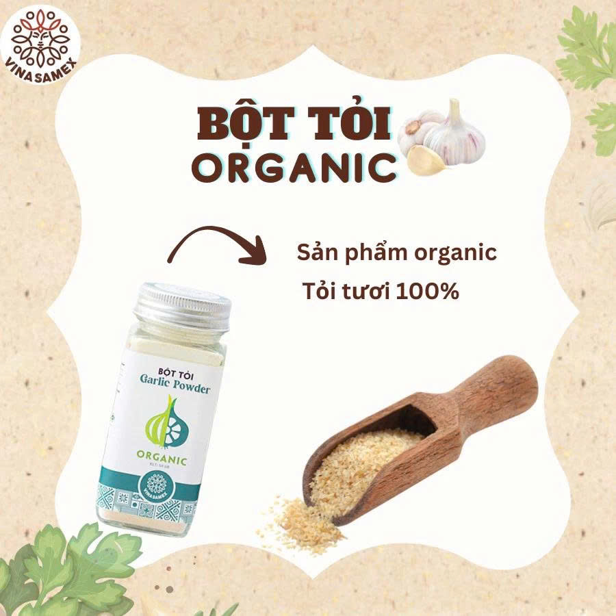 Bột Tỏi Vinasamex 50g - Gia Vị Cho Những Bữa Ăn Tròn Vị, Tẩm Uớp Món Ăn