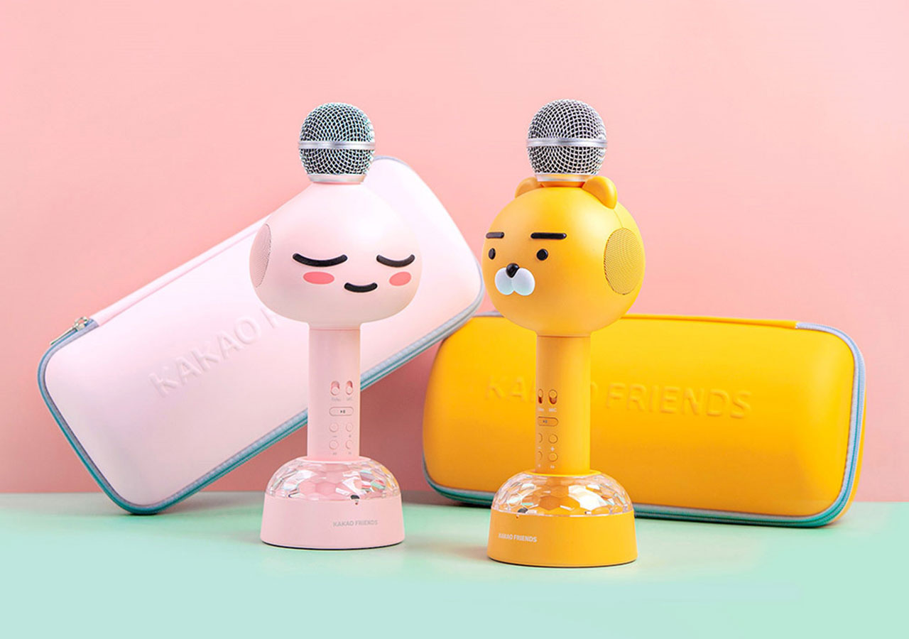 Micro Karaoke Kèm Loa Bluetooth Ryan &amp; Apeach KAKAO FRIENDS - Hàng chính hãng