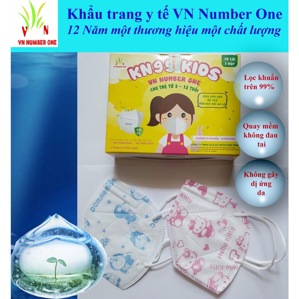 Khẩu Trang Y Tế VN95 Trẻ Em VN NUMBER ONE Combo 5 Hộp (Hộp 10 Cái), Sản phẩm đạt chứng nhận CE Châu Âu