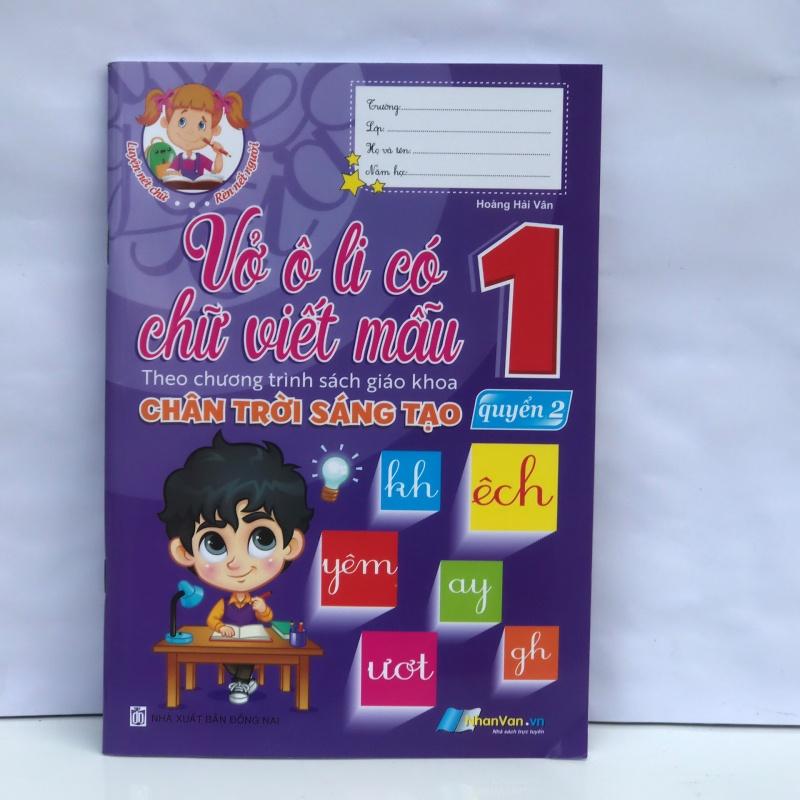 set 2 tập vở oly có chữ viết mẫu lớp 1 theo chân trởi sáng tạo (q1+q2)