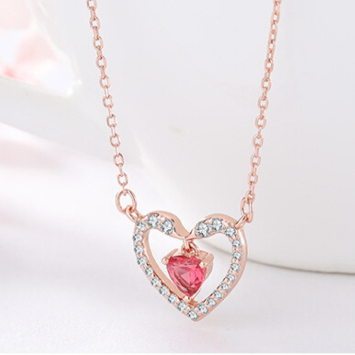 Vòng cổ bạc 925 Trái tim tình yêu
