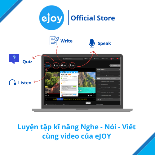 Gói học Tiếng Anh eJOY 12 tháng - truy cập không giới hạn các sản phẩm của eJOY để học tiếng Anh