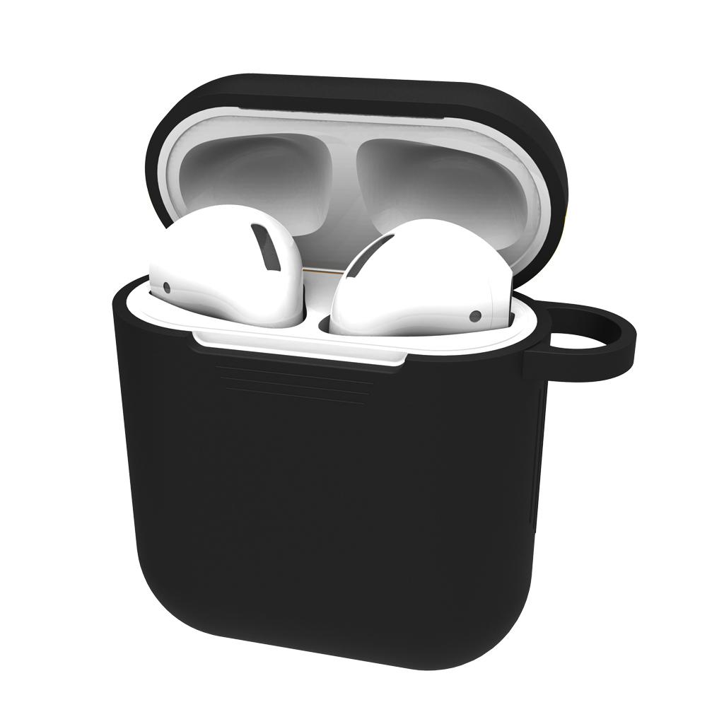 Ốp Silicon Chống Bụi Cho Vỏ Sạc AirPods W / Carabiner