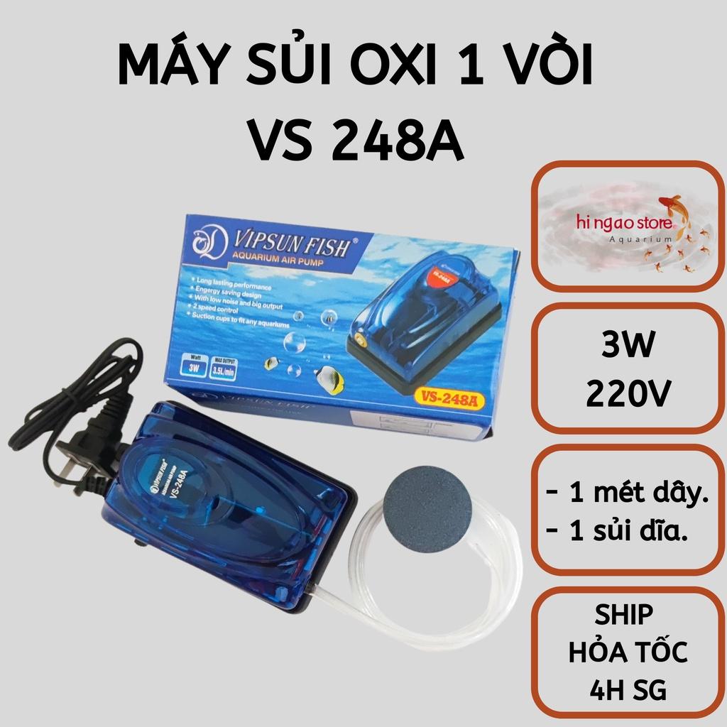 [MUA 1 TẶNG 5] Máy Sủi Khí Oxi, Máy Sục Khí Oxi, Máy Bơm Khí Oxi VIPSUN FISH - Phụ kiện cá cảnh - Hingaostore.