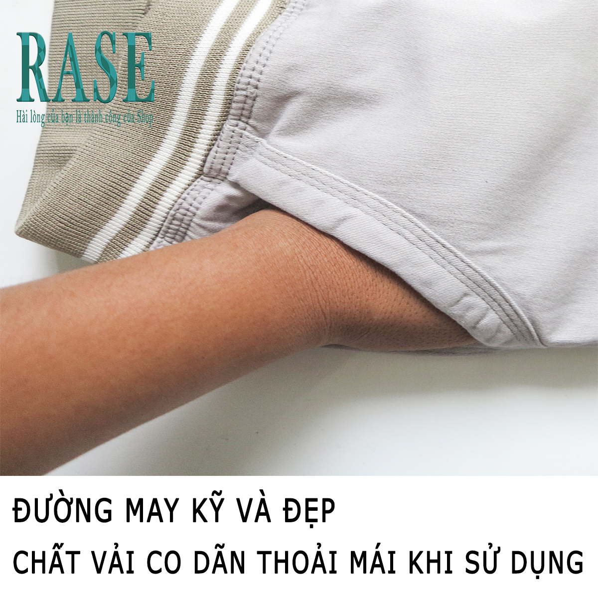 Quần short lưng thun nam loại kaki chất co giãn bền màu