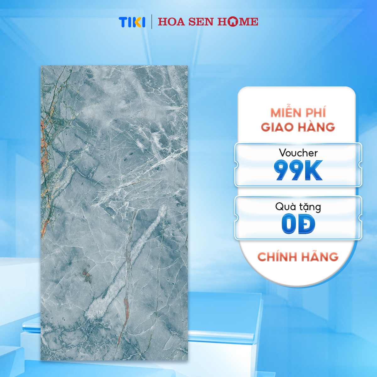 Gạch men ốp tường LUSTRA INCEF0300600012TD màu xanh xám, hoa văn vân đá tự nhiên, chống thấm tốt, chống xước hiệu quả, kích thước 300mmx600mm, thùng 6 viên - Hàng chính hãng