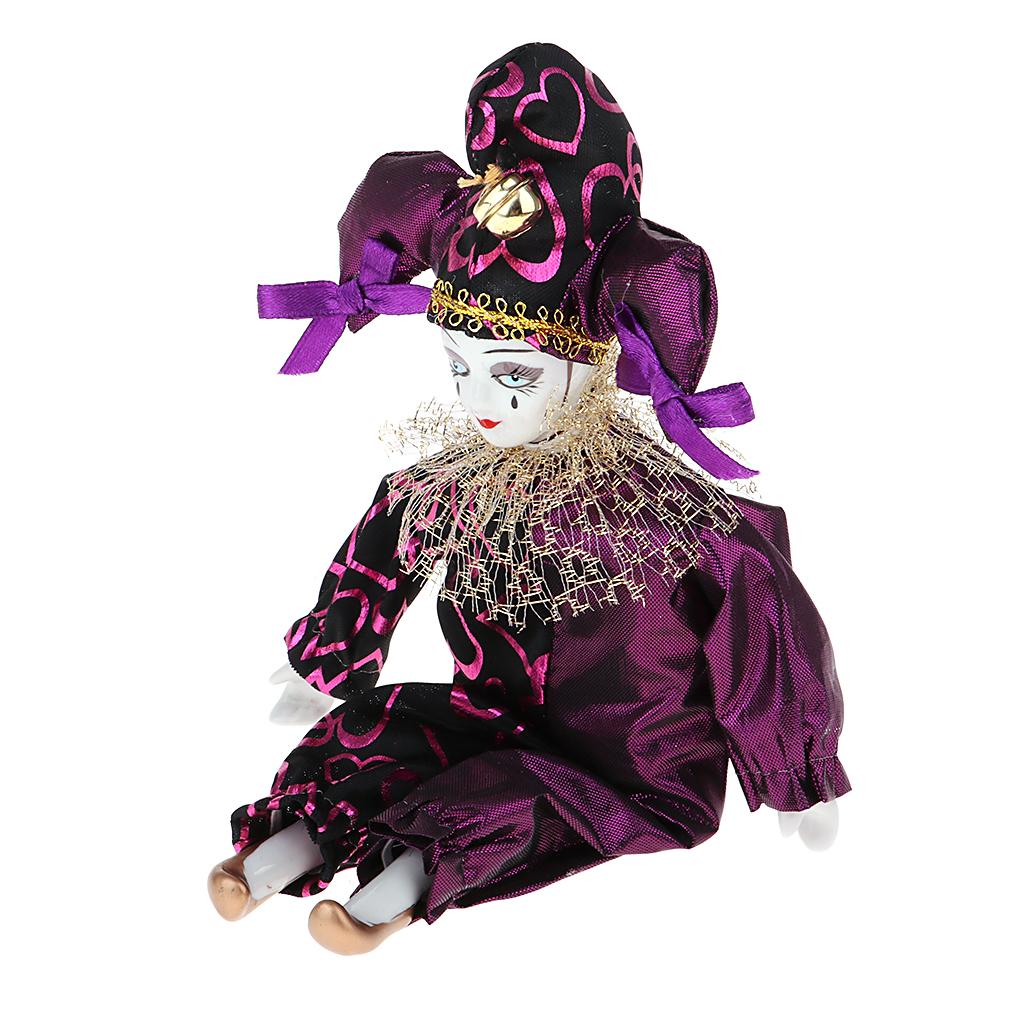9 Inch Porcelain Dolls Italian Eros Triangel Dolls Model Sad Clown For Dollhouse Decoration