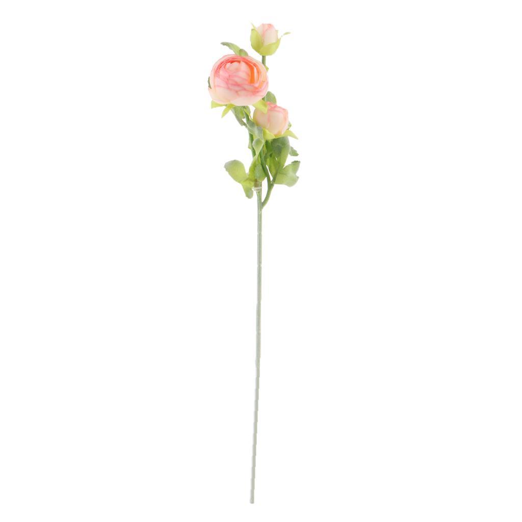 3-head Artificial Silk Flower Victoria Rose Wedding Bouquet DIY Decor