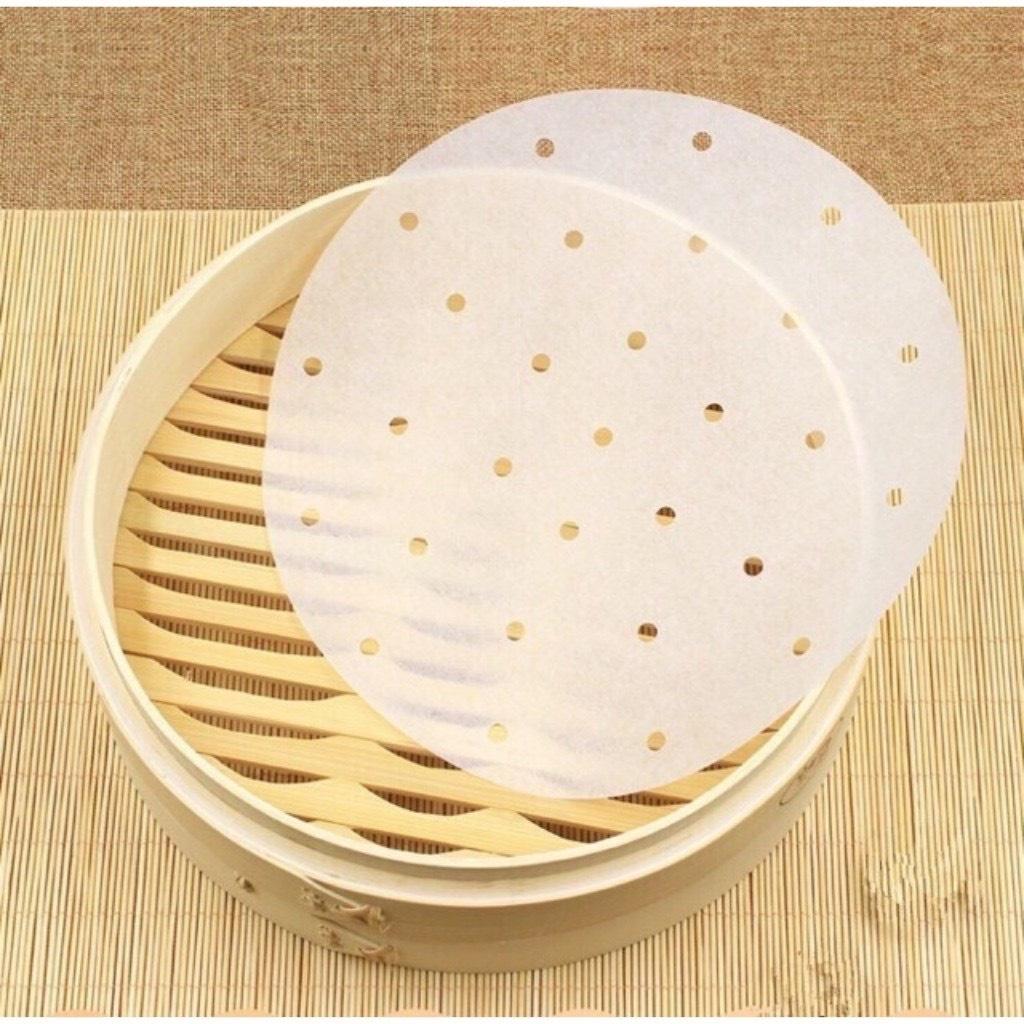 GIẤY NẾN TRÒN ĐỤC LỖ chống dính cho nồi chiên không dầu