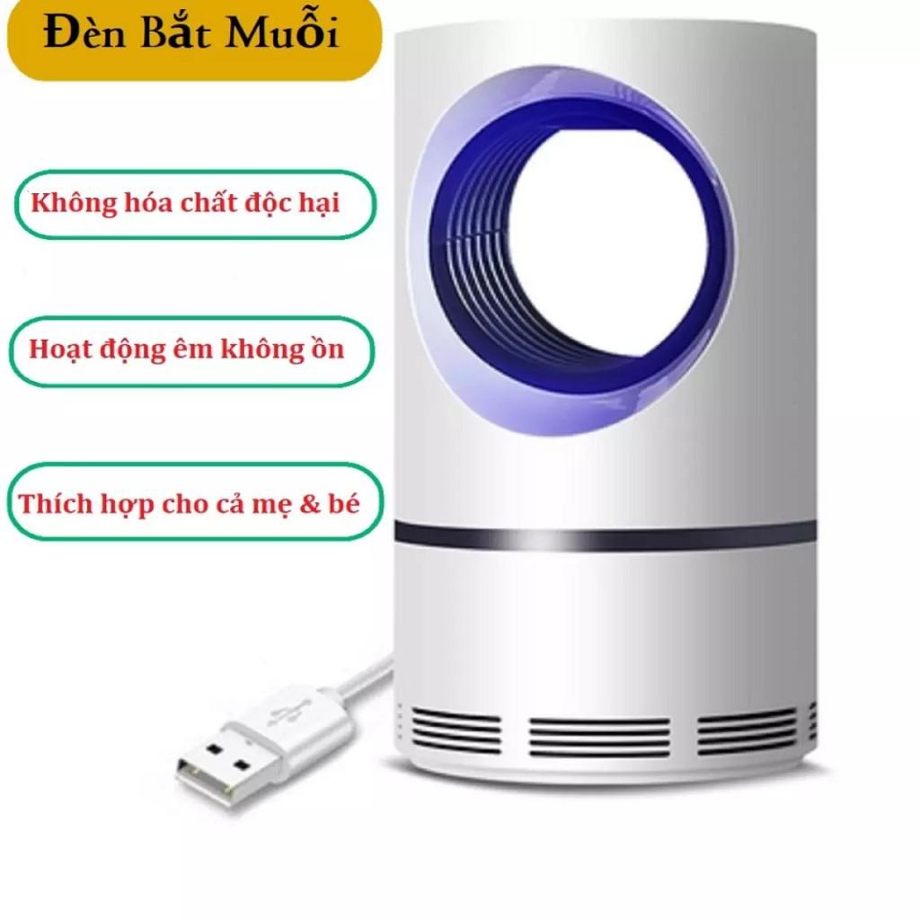 Đèn Bắt Muỗi T2K Shop Thông Minh Hình Trụ - Máy Bắt Muỗi Ánh Sáng Xanh Cắm Cổng USB Mẫu Mới 2021