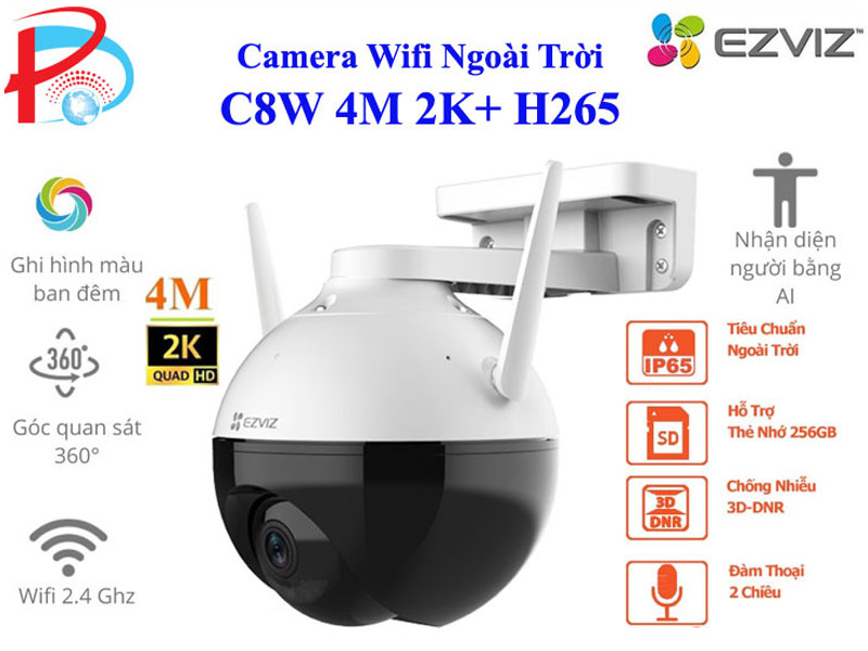 Camera Wifi Ngoài trời EZVIZ C8W 4MP - Hàng Chính Hãng