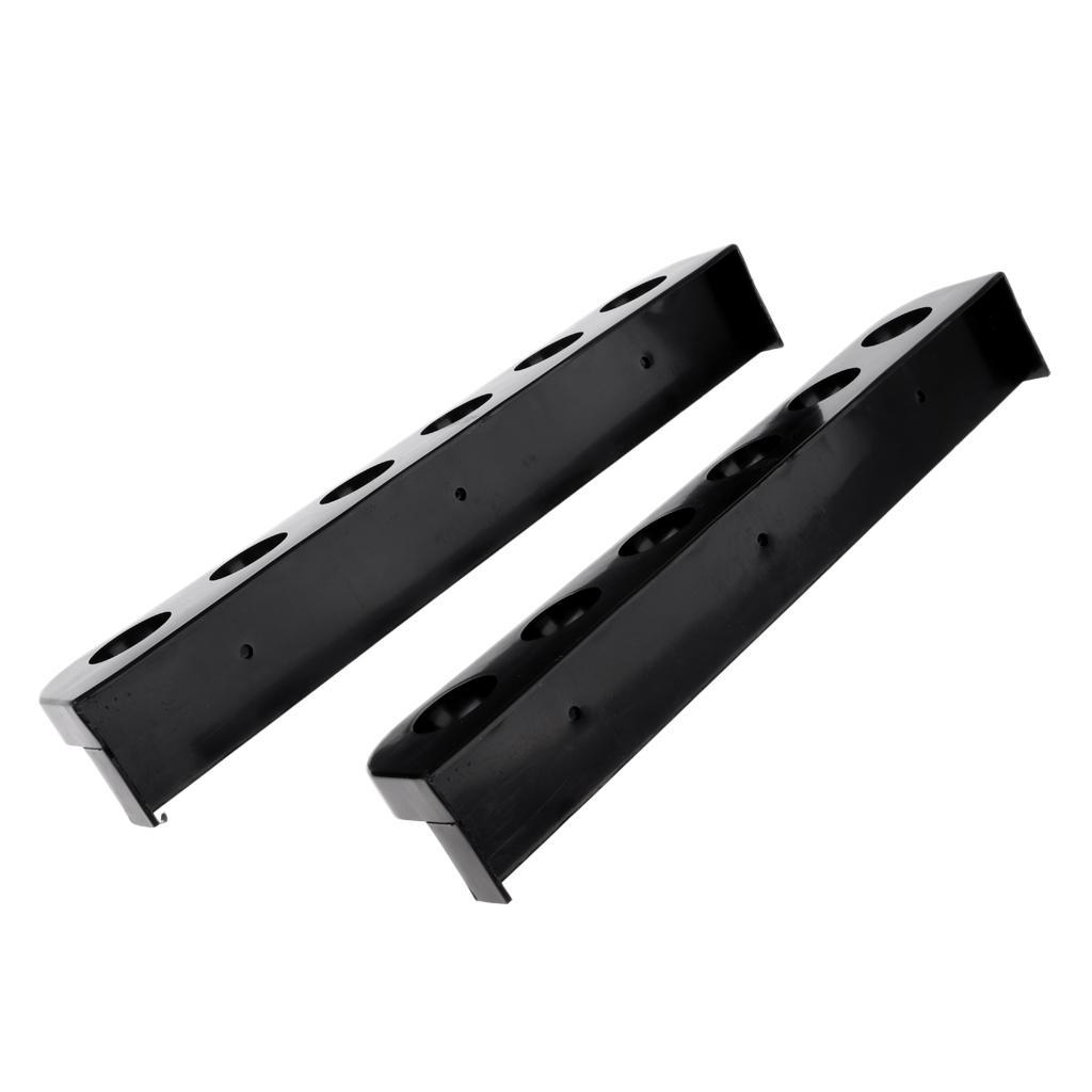 Black Standard 6 Pool Cue Wall Rack for Pool Snooker Billiard Sticks Rods