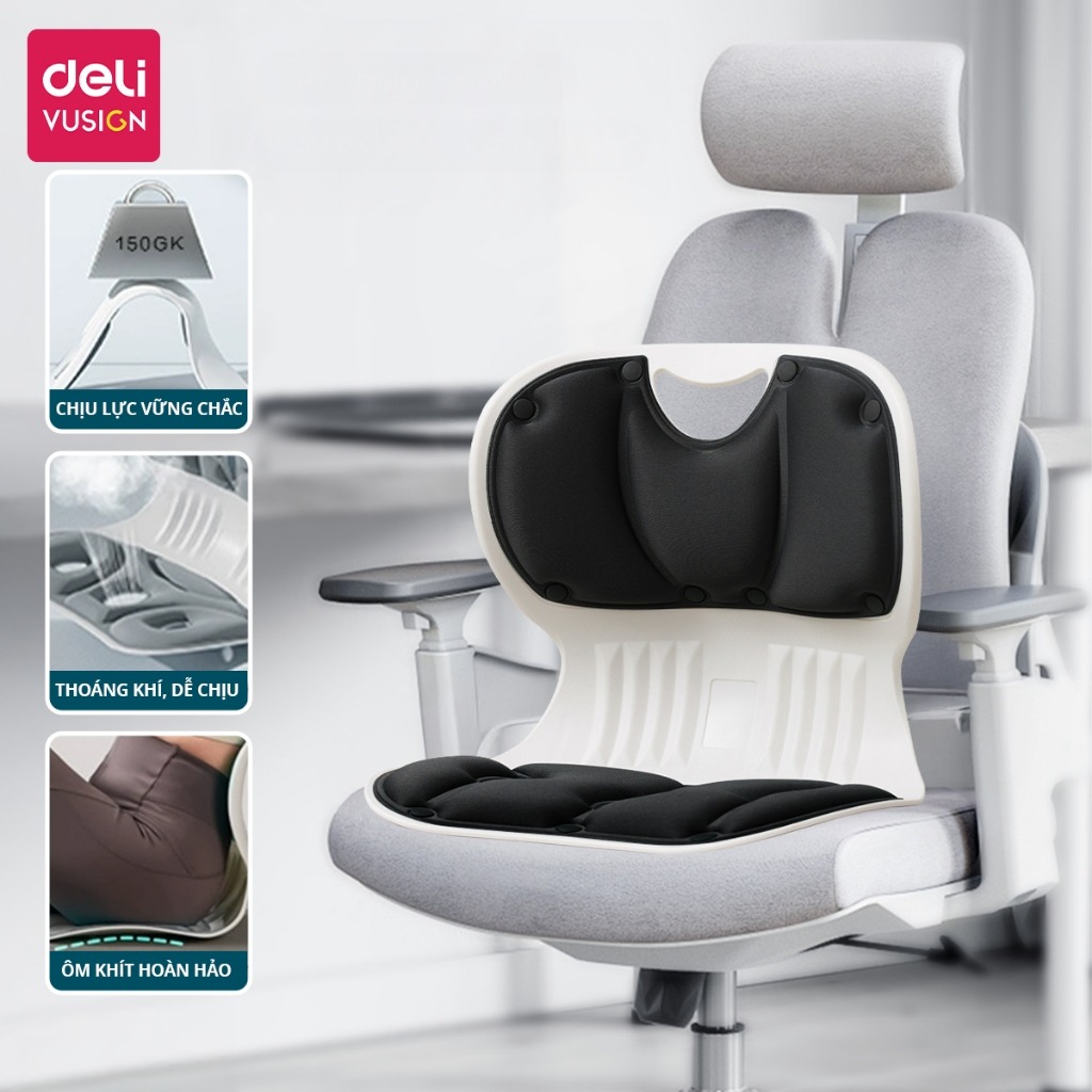 Ghế Công Thái Học Deli Điều Chỉnh Tư Thế Ngồi Chống Gù Lưng, Ghế Bệt Tựa Lưng Chỉnh Dáng Cho Bé, Mẹ Bầu, Văn Phòng