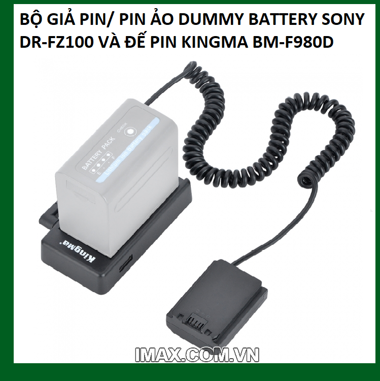 BỘ GIẢ PIN/ PIN ẢO DUMMY BATTERY NP-FZ100 + ĐẾ PIN KINGMA BM-F980D - HÀNG CHÍNH HÃNG