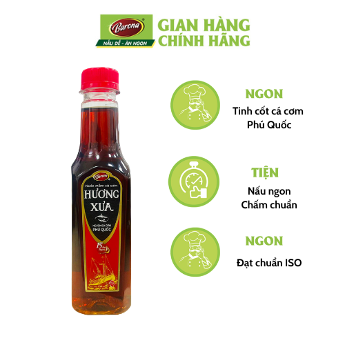 Nước mắm cá cơm Phú Quốc Hương Xưa 15 độ đạm 250ml