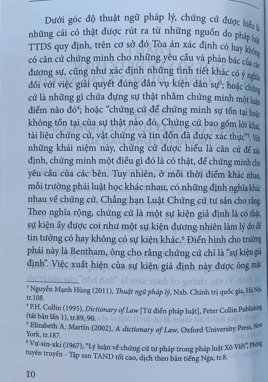 Chứng cứ trong tố tụng dân sự Việt Nam (Sách chuyên khảo)