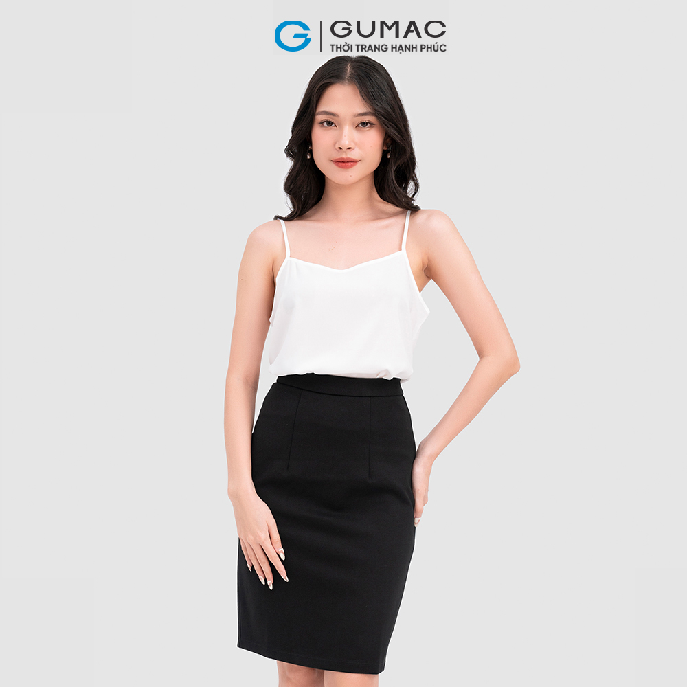 Chân váy bút chì xẻ đắp GUMAC VC08127