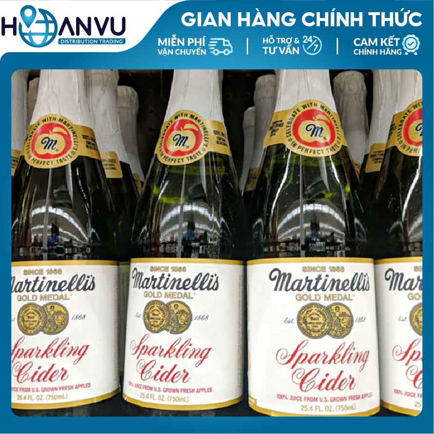 Nước Ép Táo Xanh Martinelli's Sparkling Cider Apple (750ml) 03/2025