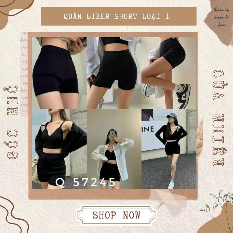 Quần Đùi Biker Short Cạp Cao Legging Đùi Co Giãn Tôn Dáng (ẢNH THẬT+VIDEO)