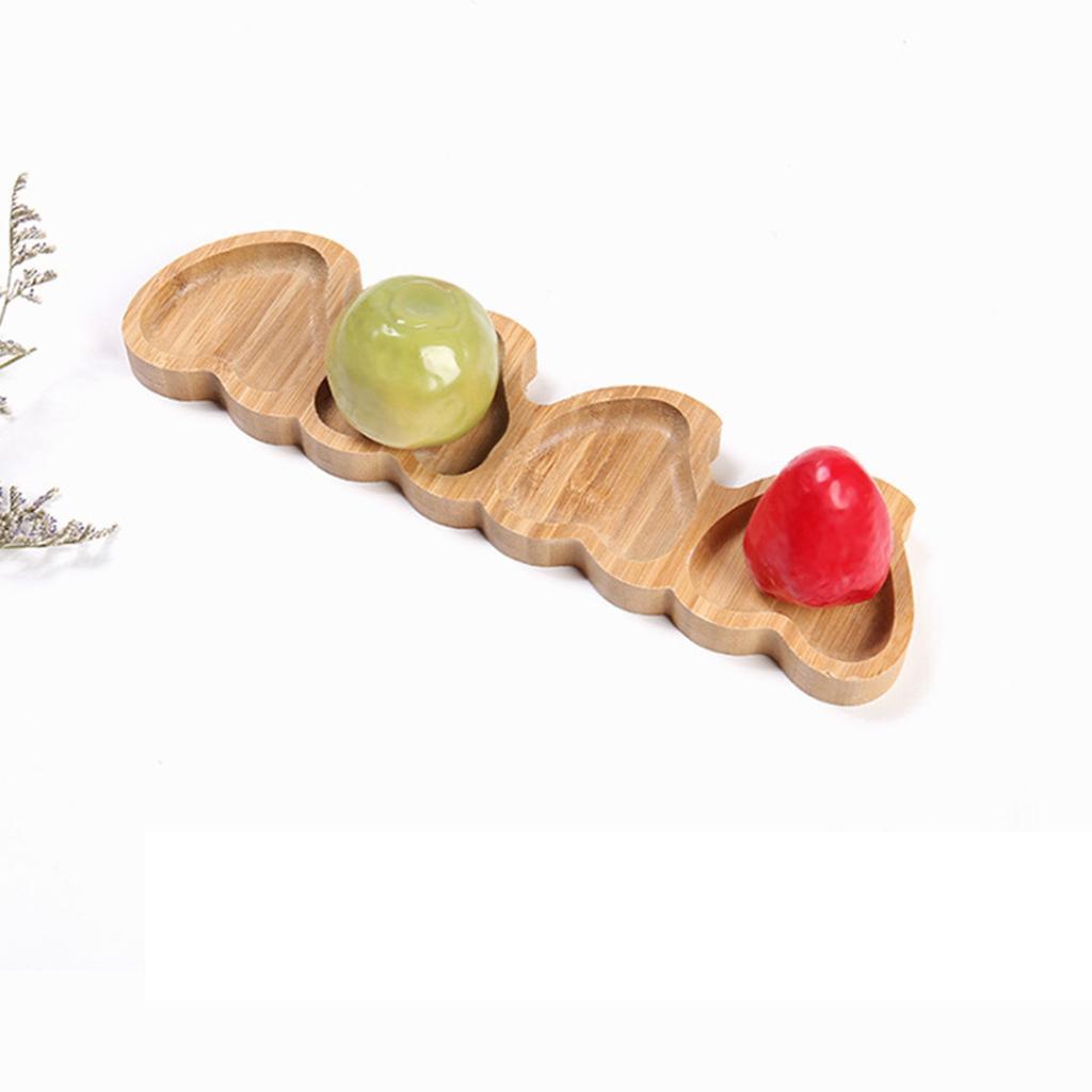 Wooden Serving Tray Plate Fruit Tea Coffee Breakfast Platter