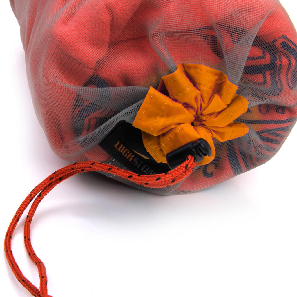 3x Mesh Drawstring Bag Nylon Mesh Bag Storage Bag for Camping Outdoor Sports