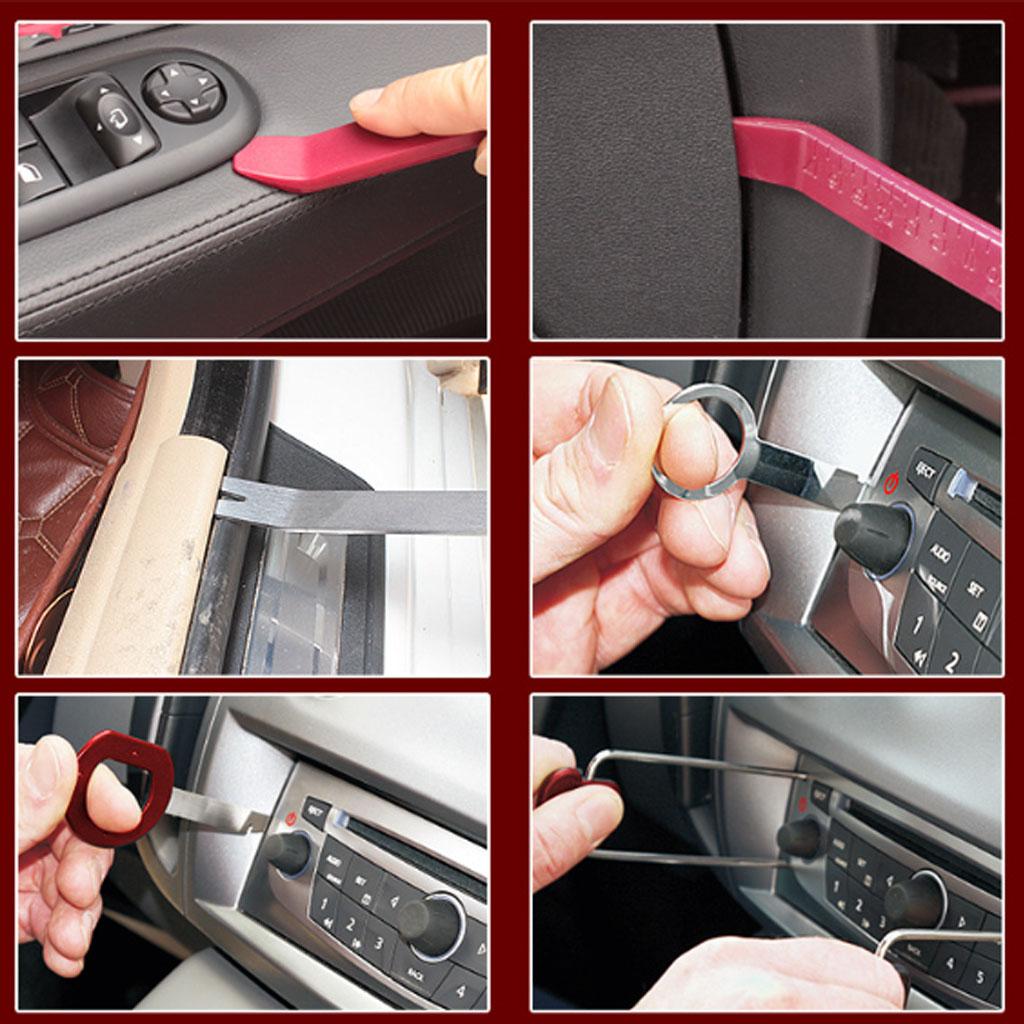 13 Pieces Car Radio Door Clip Panel Trim Dash Audio Removal Pry Kit Tool Set