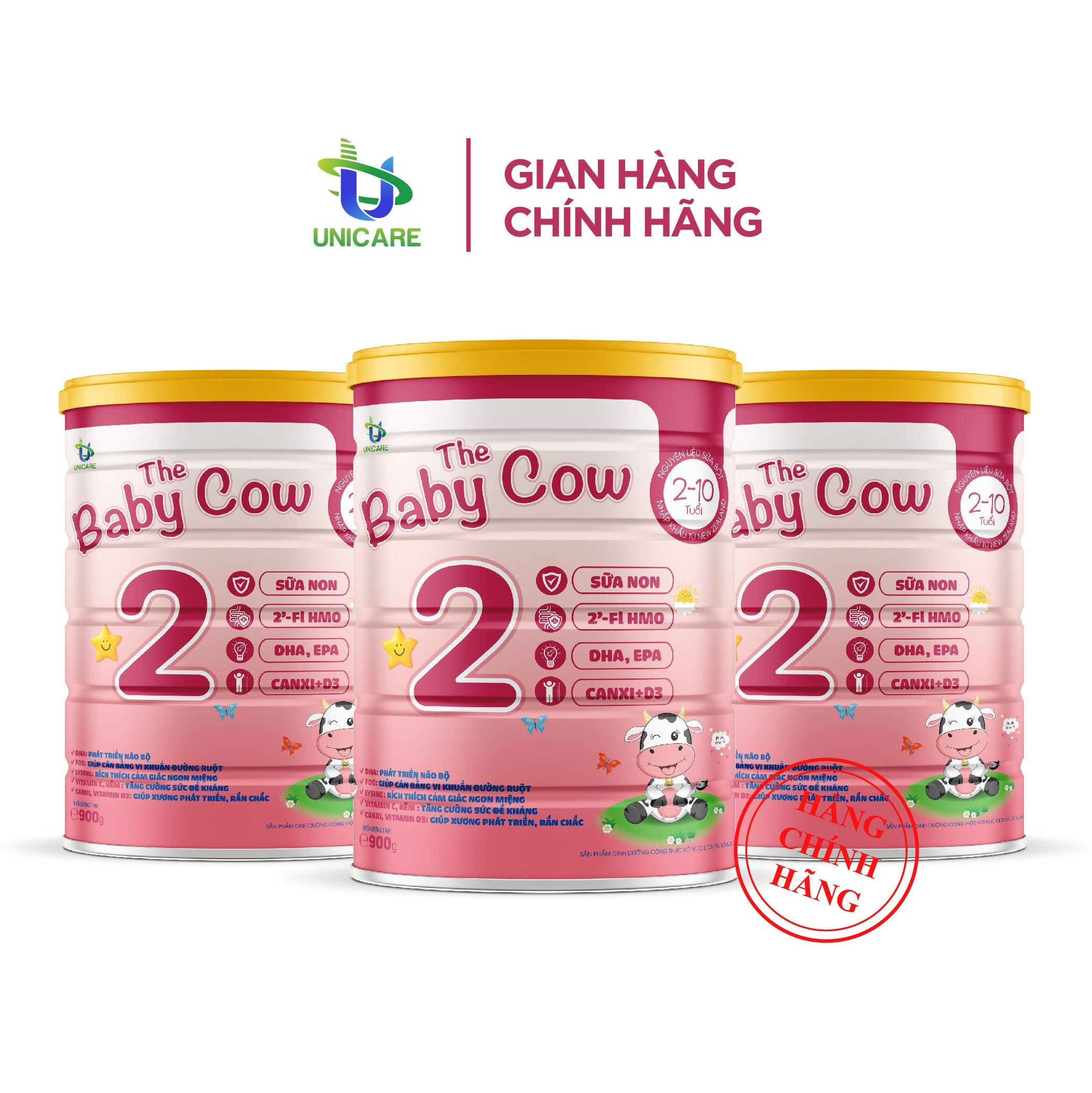 Combo 3 lon Sữa Non The Baby Cow 2 (900gr)