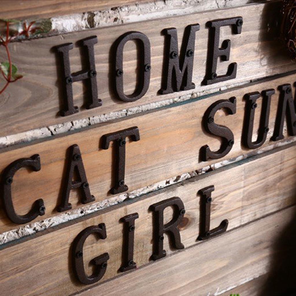 Wrought Iron Antique House Door 3 4 Number Sign Plaque DIY Letter Number