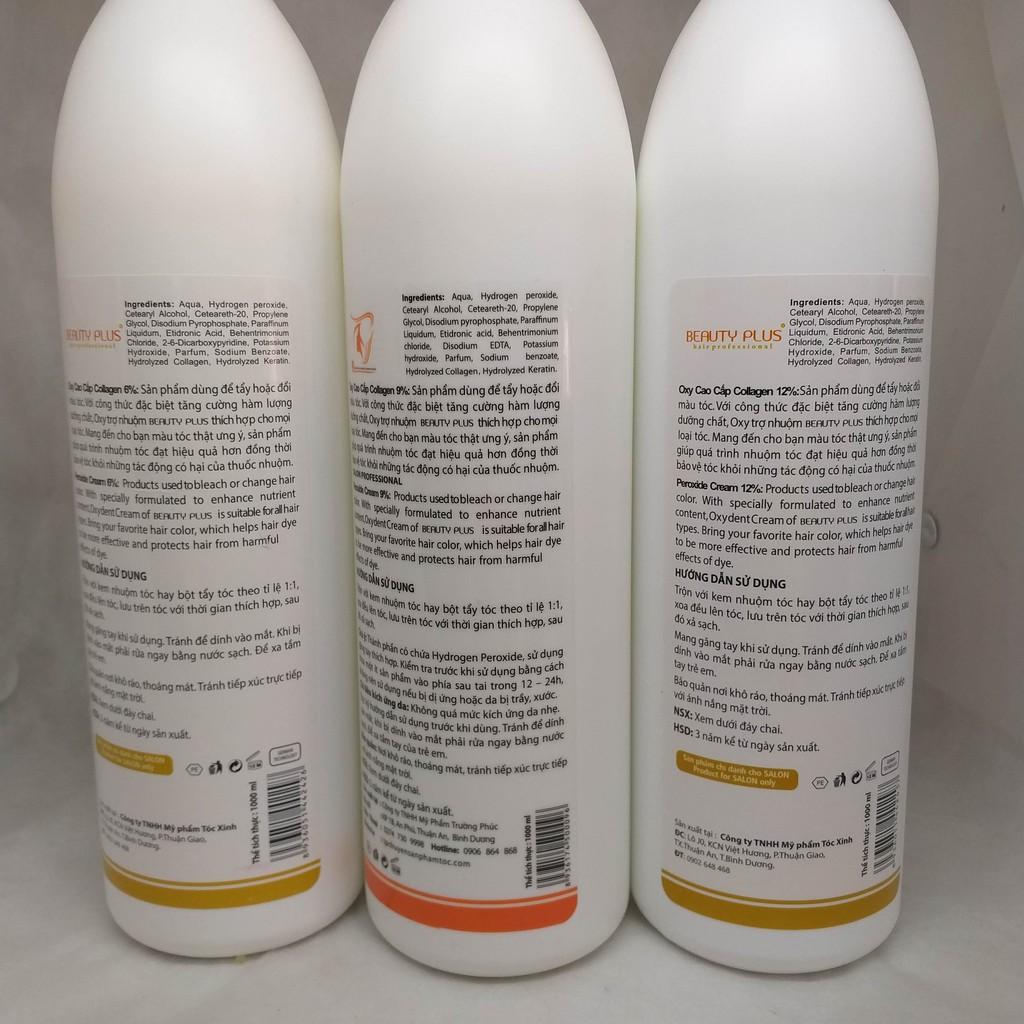 Dung dịch OXI trợ nhuộm tóc Beauty Plus 1000ml ( 3%, 6%, 9%, 12% )