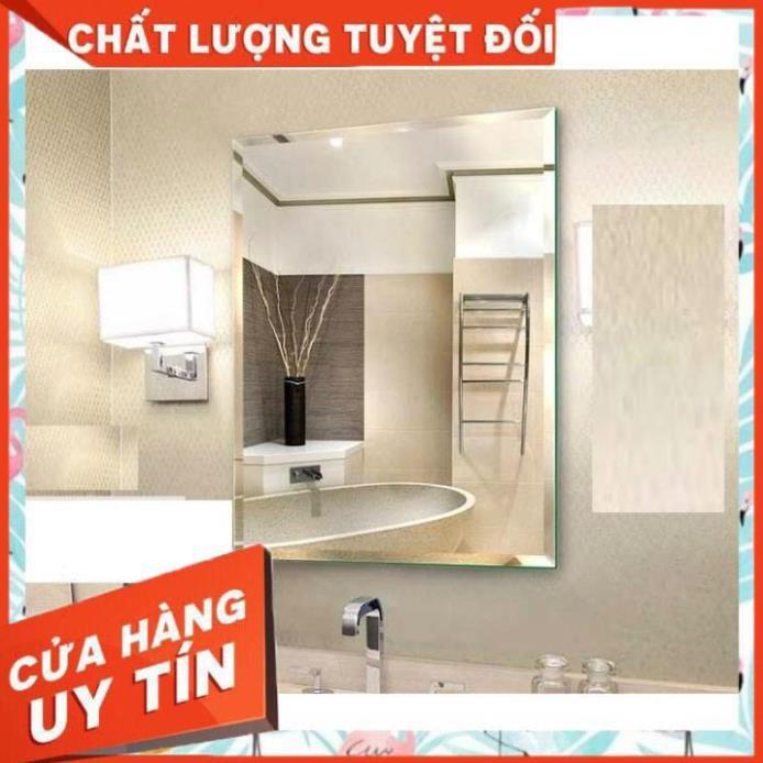 Gương soi nhà tắm kiếng soi dán phòng wc tương giá rẻ treo tương trang điểm thước 50x70 cm