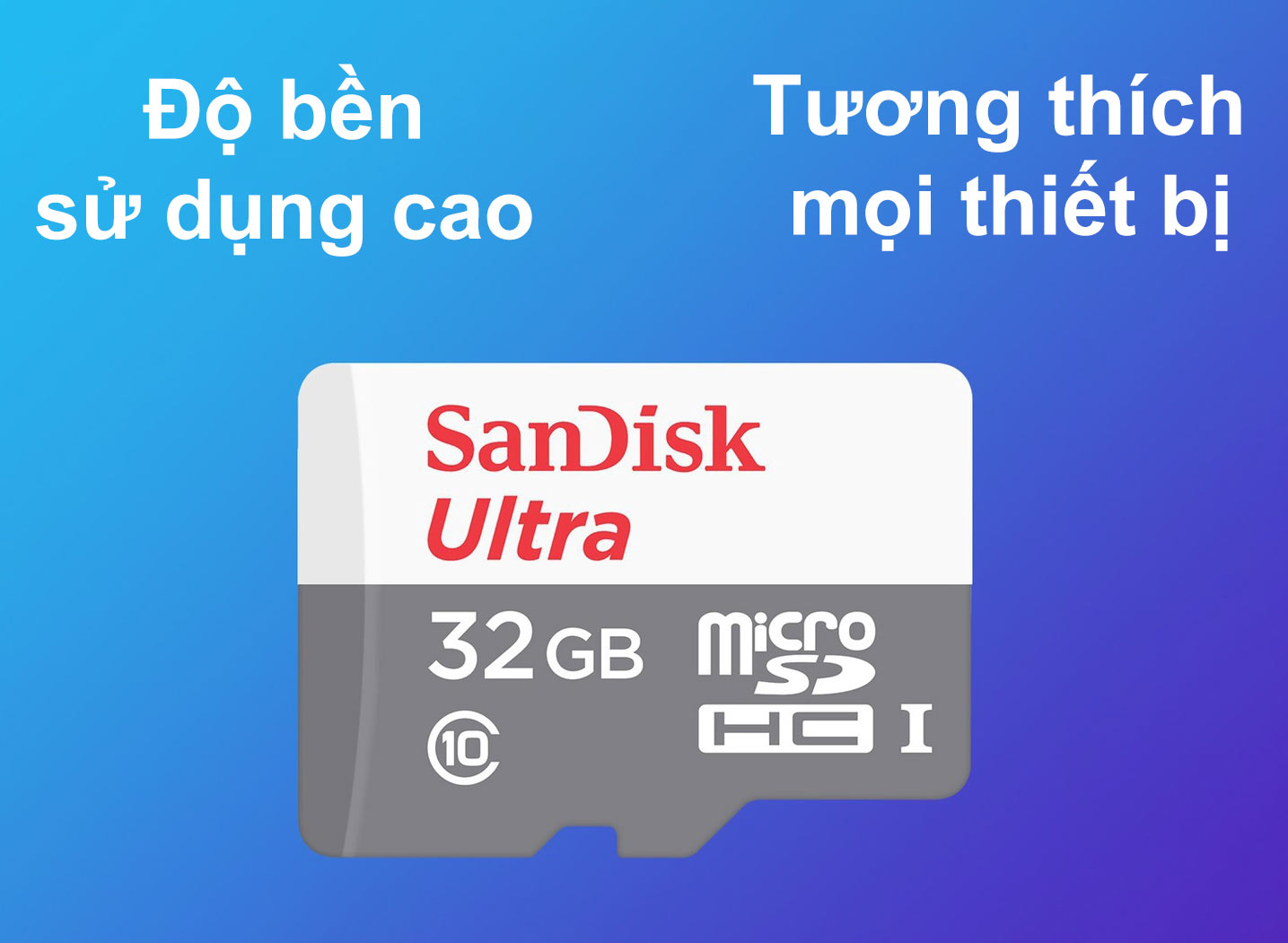 Thẻ Nhớ MicroSD SanDisk Ultra 32GB 100MB/s - Hàng Chính Hãng