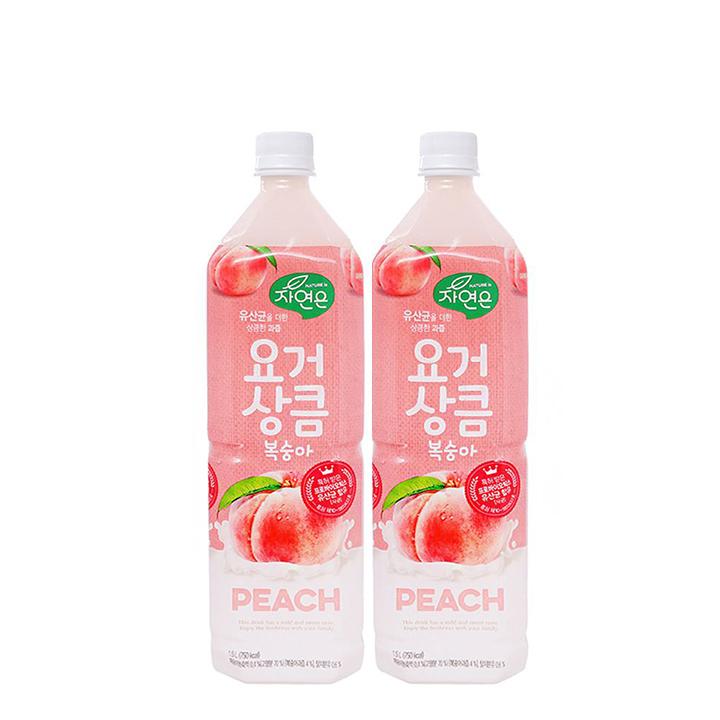 COMBO 3 Nước ép lợi khuẩn vị đào Woongjin 1.5L
