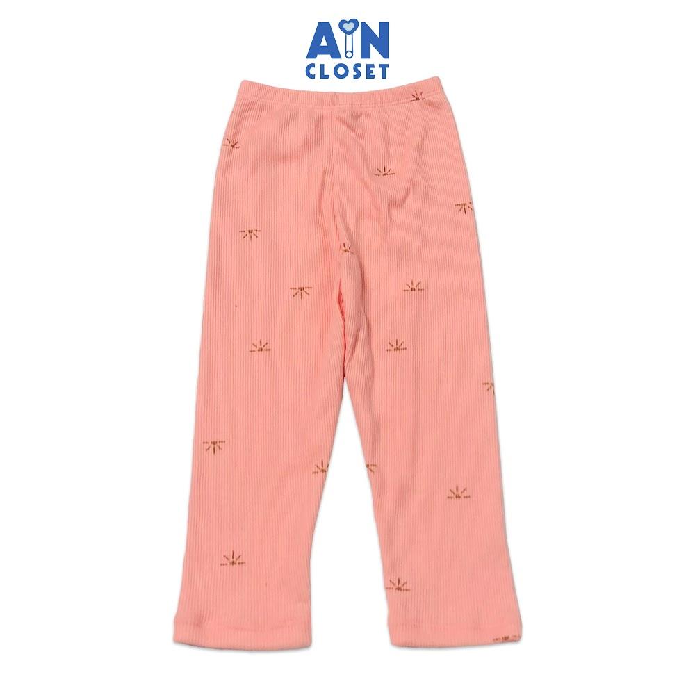 Quần Legging dài bé gái họa tiết Nhí Cam thun gân - AICDBG2O5XEG - AIN Closet