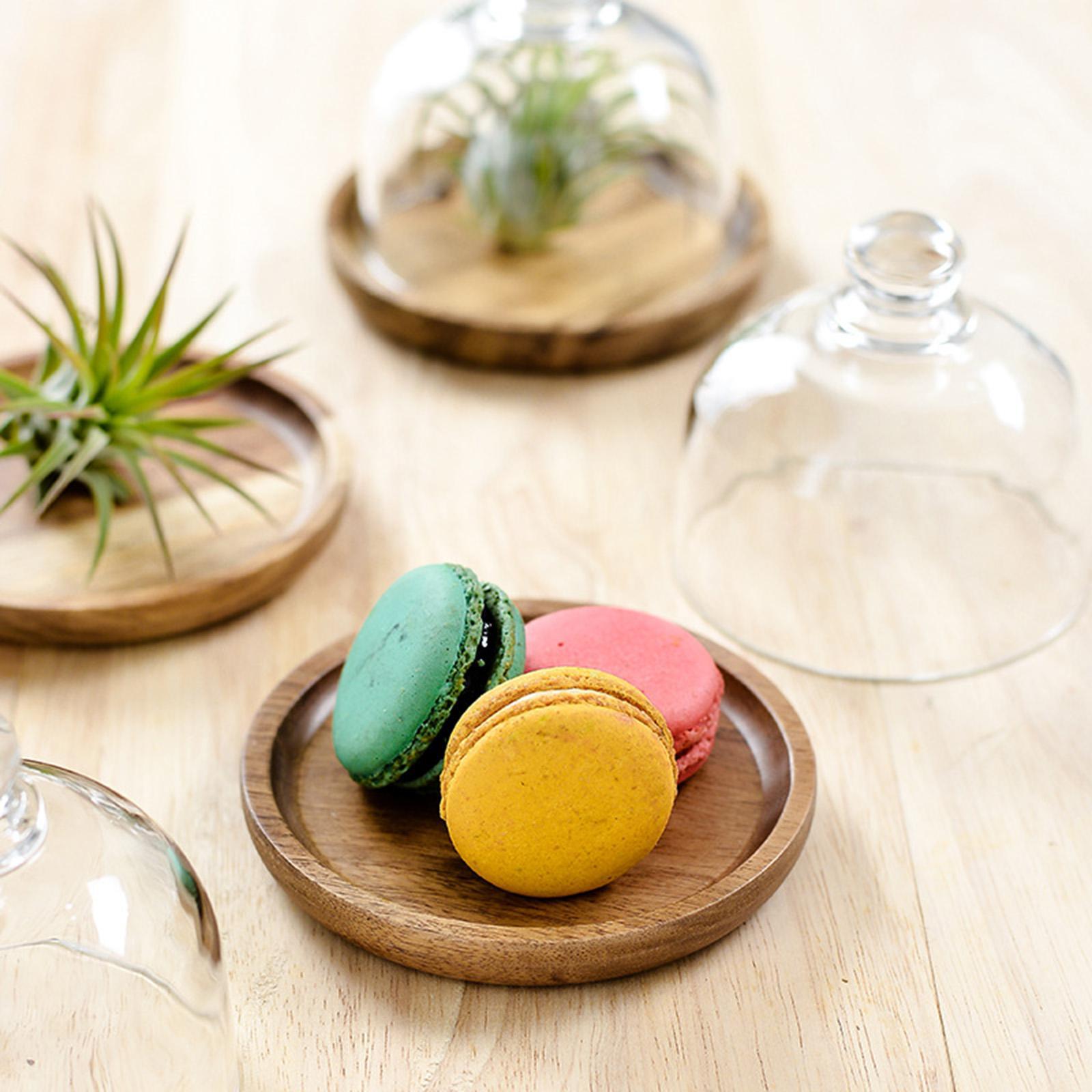 Nordic Glass Cover Serving Tray Cloche Dome Storage Cake Stand Bread Plate M