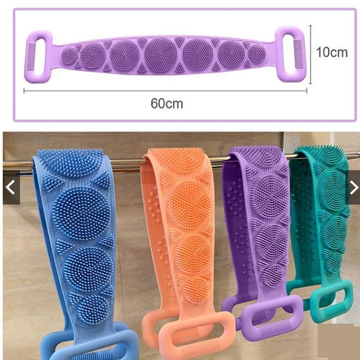 Đai Tắm Silicon 2 Mặt Đa Năng| Đai Chà Lưng Tiện Ích