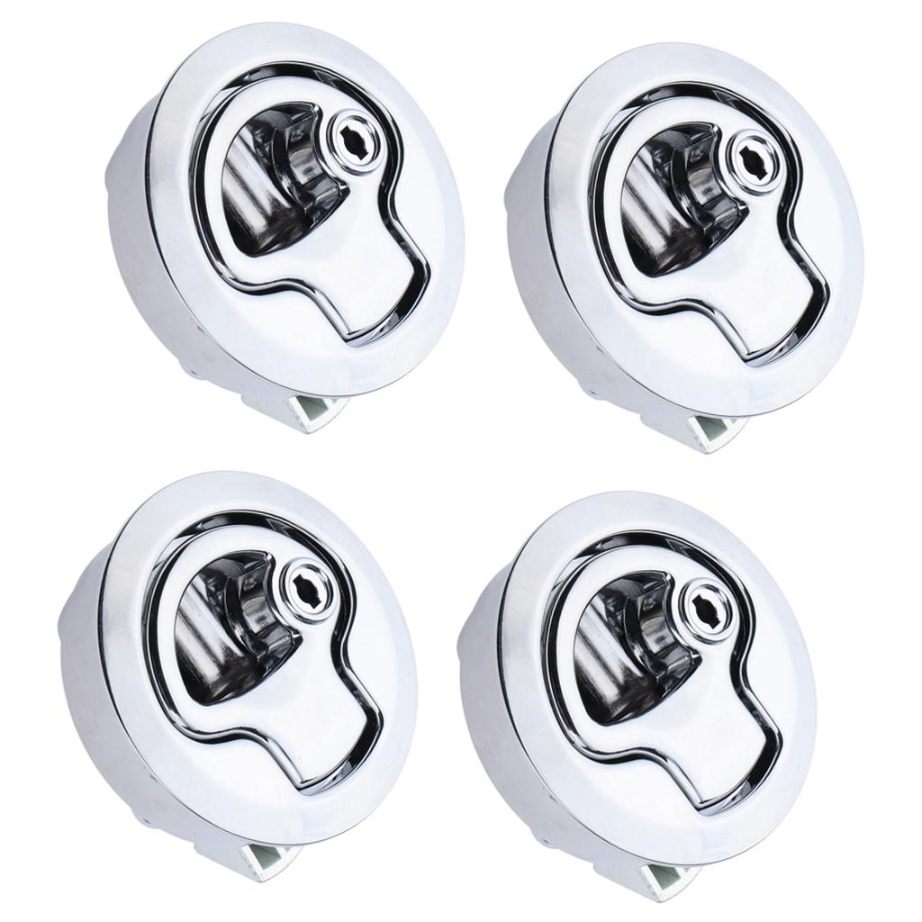 4X Boat Hatch Slam Latch Cabinet Lift Pull Ring Lock -Marine Stainless Steel