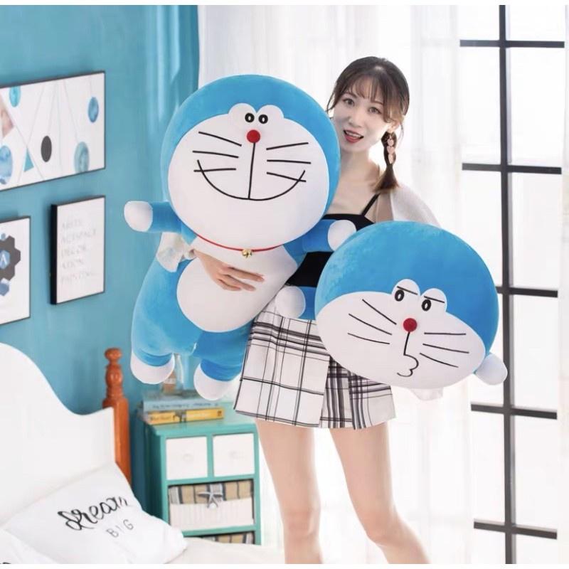 Gấu bông Doraemon, Thú nhồi bông hoạt hình dễ thương - Chất nhung mềm mịn size 80cm - 1m