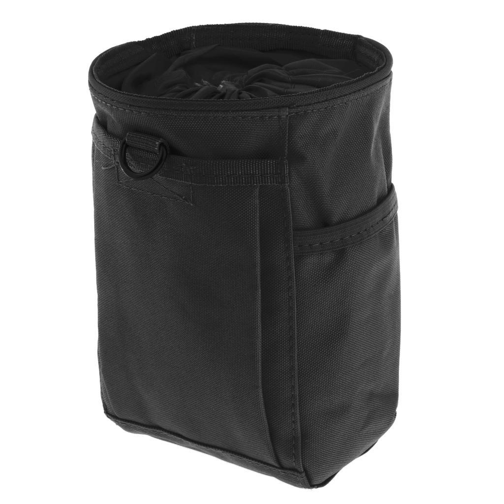 Drawstring Camping Bag Outdoor Recycling Organizer Storage Pouch Black