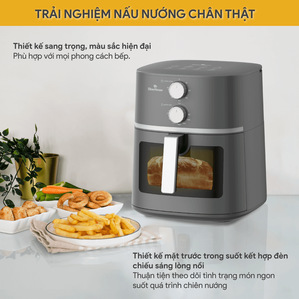 Nồi Chiên Không Dầu BlueStone AFB-5856 7 Lít 1800W - Hàng chính hãng