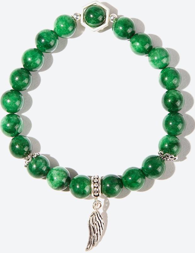 Vòng tay đá cẩm thạch sơn thủy phối cánh bạc Ngọc Quý Gemstones