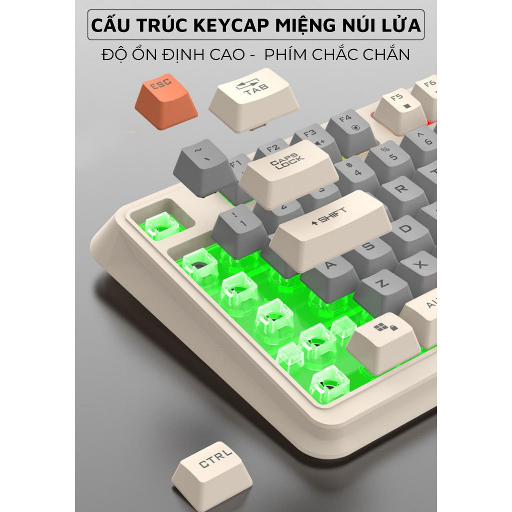Bàn Phím Máy Tính Giả Cơ Có Dây K82 Led Gaming Cao Cấp