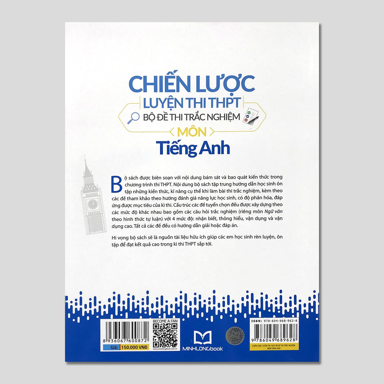 Combo 3 cuốn:Chiến lược luyện thi THPT - Bộ đề thi trắc nghiệm - Khối D (Môn Toán, Văn, Anh)