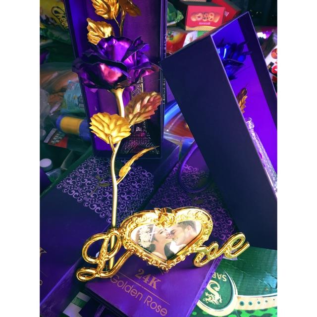 Hoa hồng mạ vàng 24k
