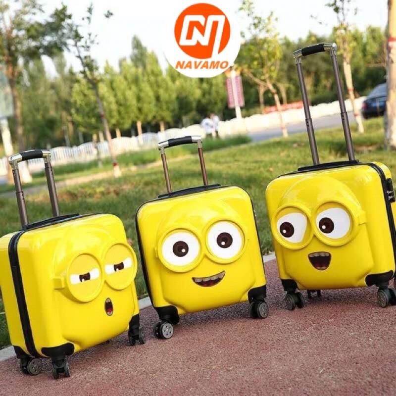 VALI TRẺ EM HOẠT HÌNH MINION SIZE 18_20(SIZE TRUNG) CHO BÉ TRAI GÁI ĐỀU ĐẸP (3 Săc Thái) LOẠI CAO CẤP NHẬP KHẨU