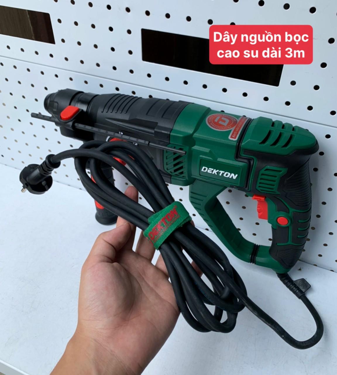 MÁY KHOAN ĐỤC 3 CHỨC NĂNG TAY CẦM CHỬ U 1050W 26MM DEKTON DK-RH2603A - HÀNG CHÍNH HÃNG