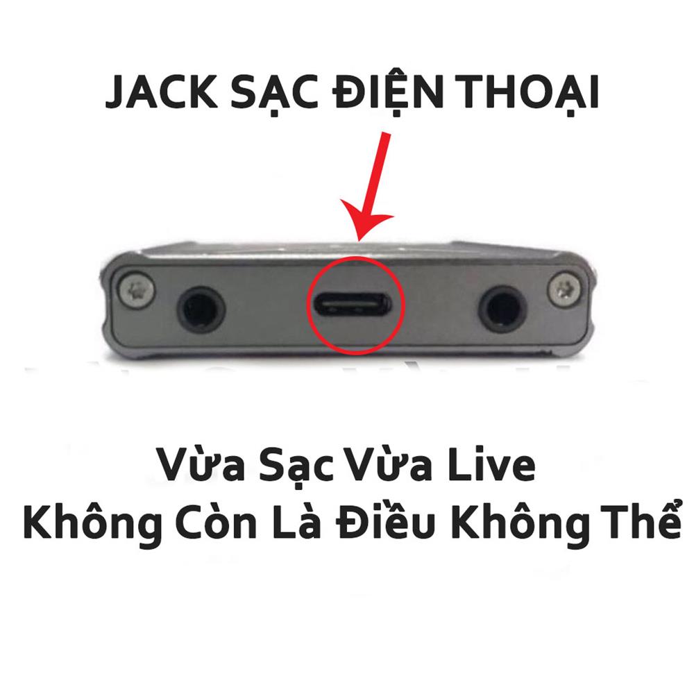 Dây livestream ,cục phát livestream VINETTEAM 01 âm thanh Stereo dành cho Iphone, dùng trong thu âm livestream hát karaoke online -hàng nhập khẩu